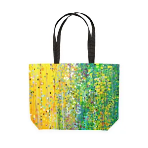 Yellow & Green Canvas Tote