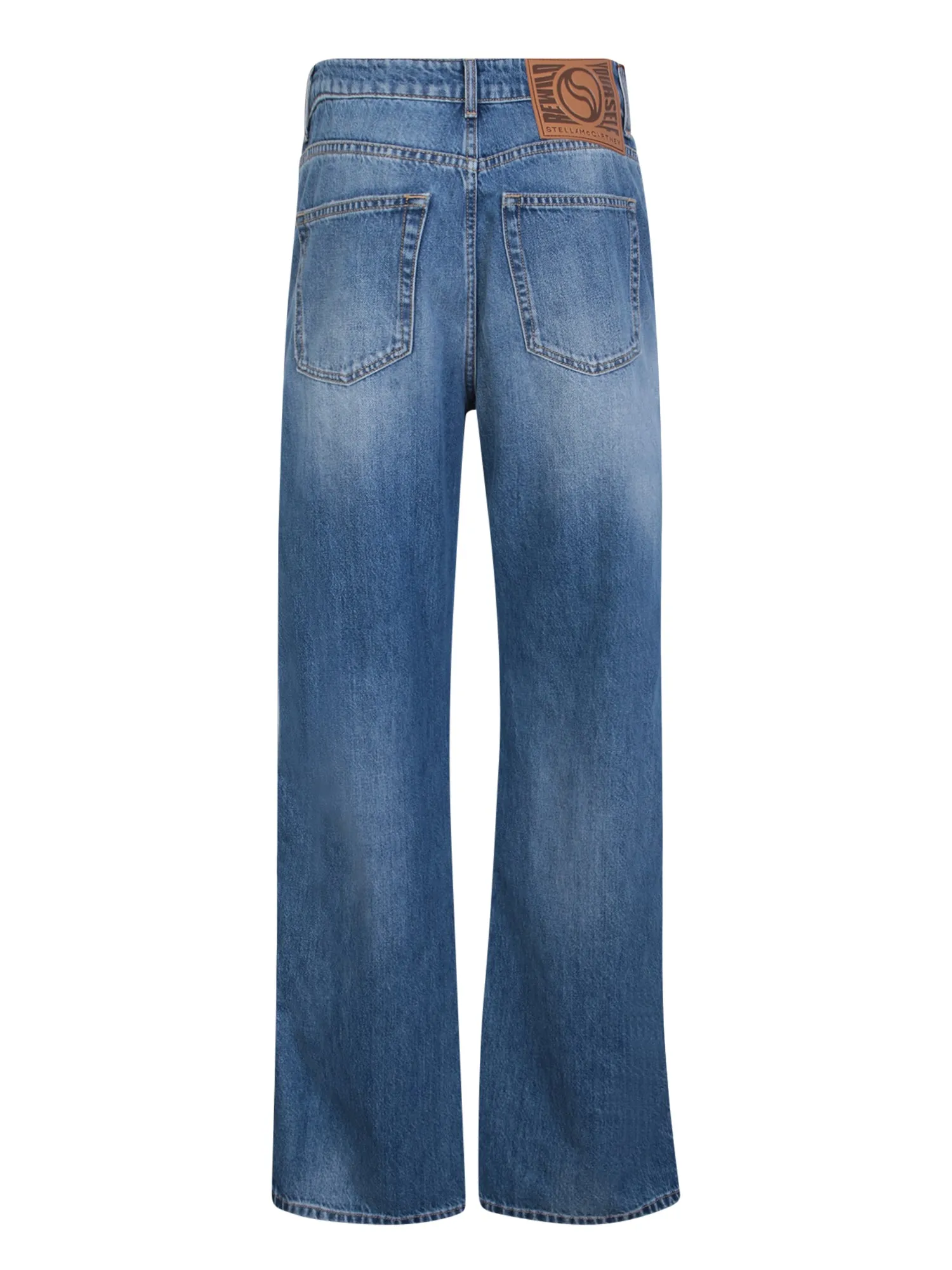 Zip details blue jeans